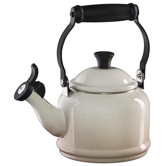Le Creuset Enamel On Steel Demi Tea Kettle, 1.25 qt., Meringue