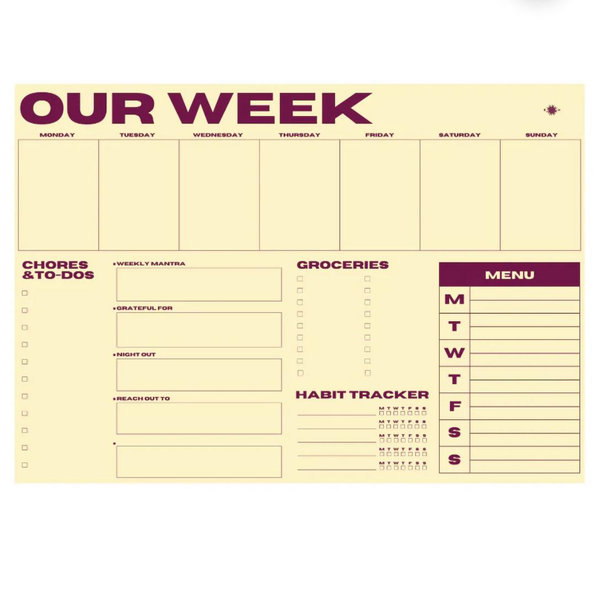 Our Week Planner Pad