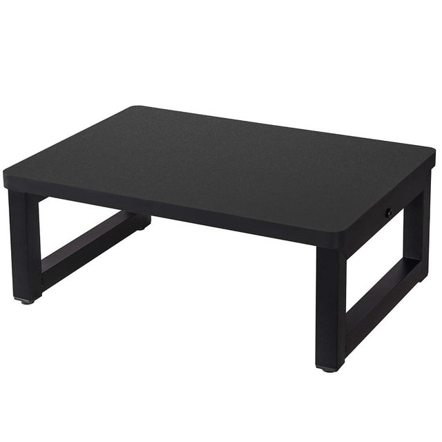 Snughome Wooden Step Stools for Adults Kids, Solid Wooden Bedside Step Stool Adults Hold Up to 350 lb, One Step Foot Stool for Kitchen, Bedroom, Living Room, Bathroom - Self-Assembly(Black)