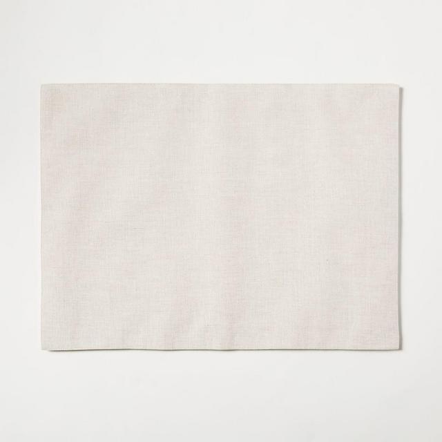 European Flax Linen Placemat, Set of 2, Flax