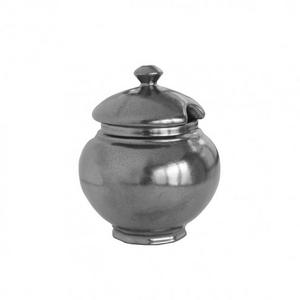 Juliska Pewter Stoneware Lidded Sugar Bowel