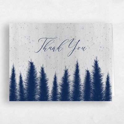 Gray, Grey Wedding Thank You - Glacier Classic