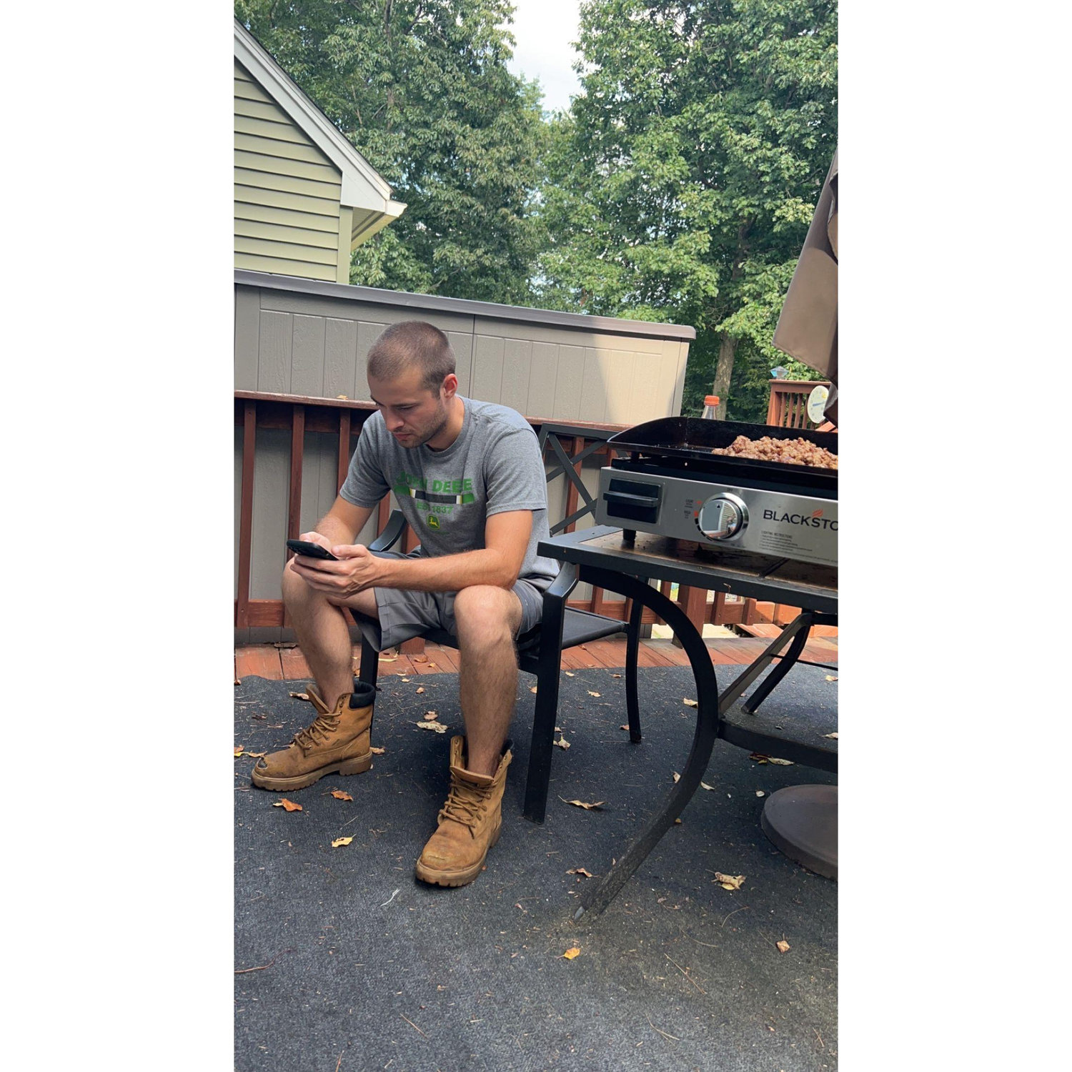 Our favorite way to spend summer nights, cooking on the blackstone