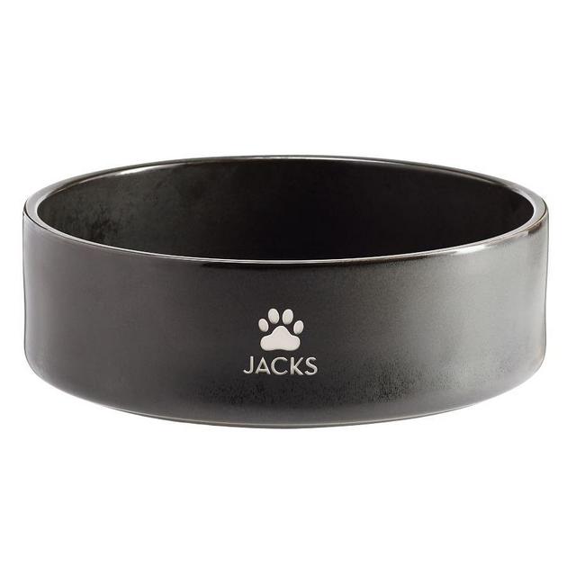 Mason Stoneware Pet Bowl, Large 9"D, Charcoal