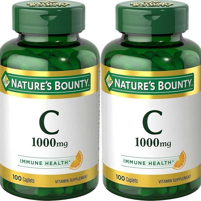 Nature's Bounty Vitamin C Pills and Supplement, Supports Immune Health, 1000mg,100 Count (Pack of 2)