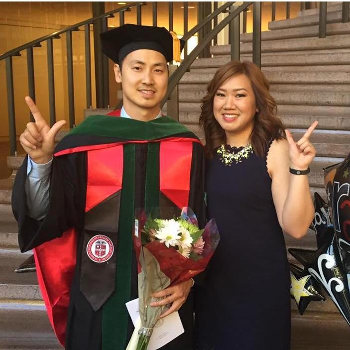 Duy getting his MD from Texas Tech. Guns up!