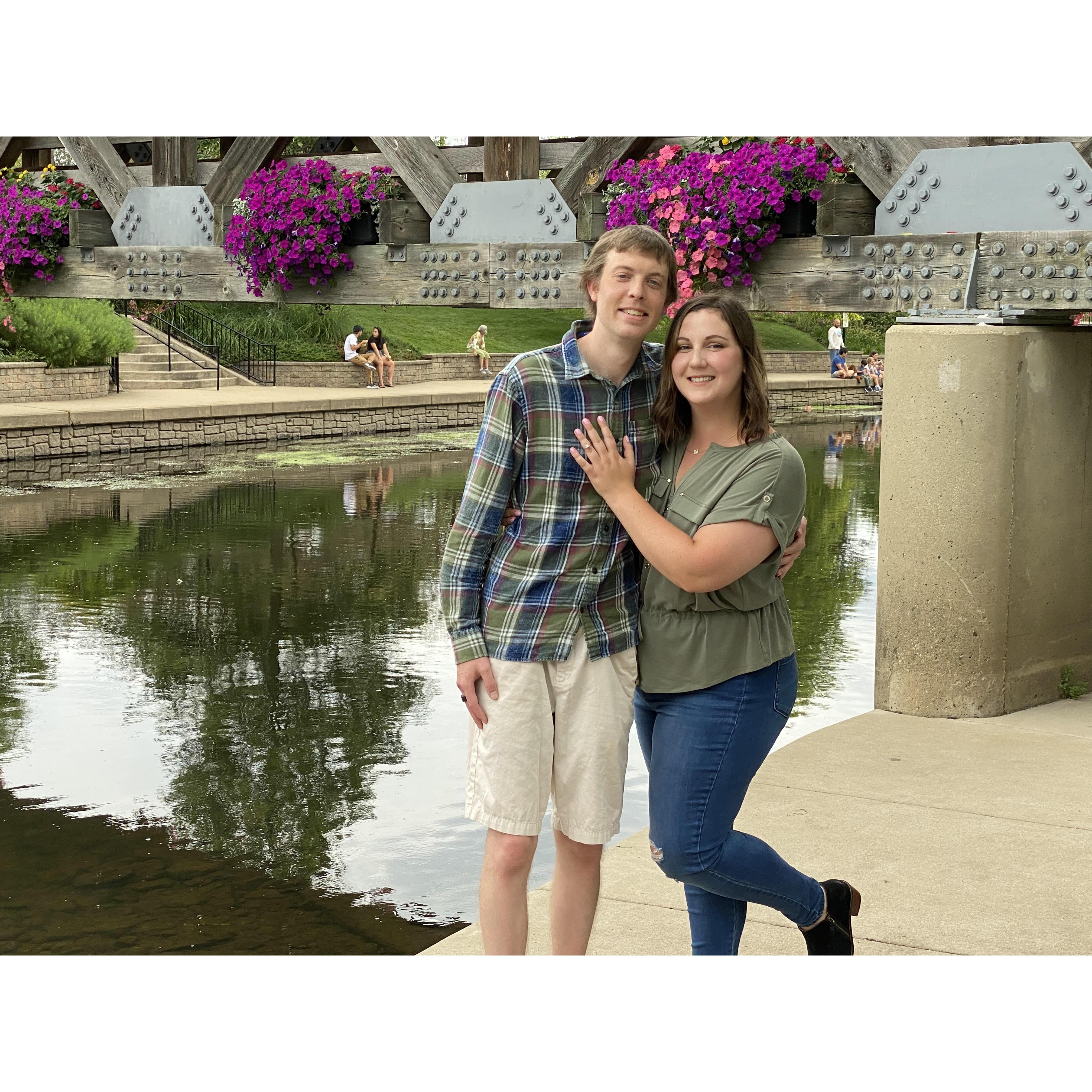Our engagement celebration in Downtown Naperville!