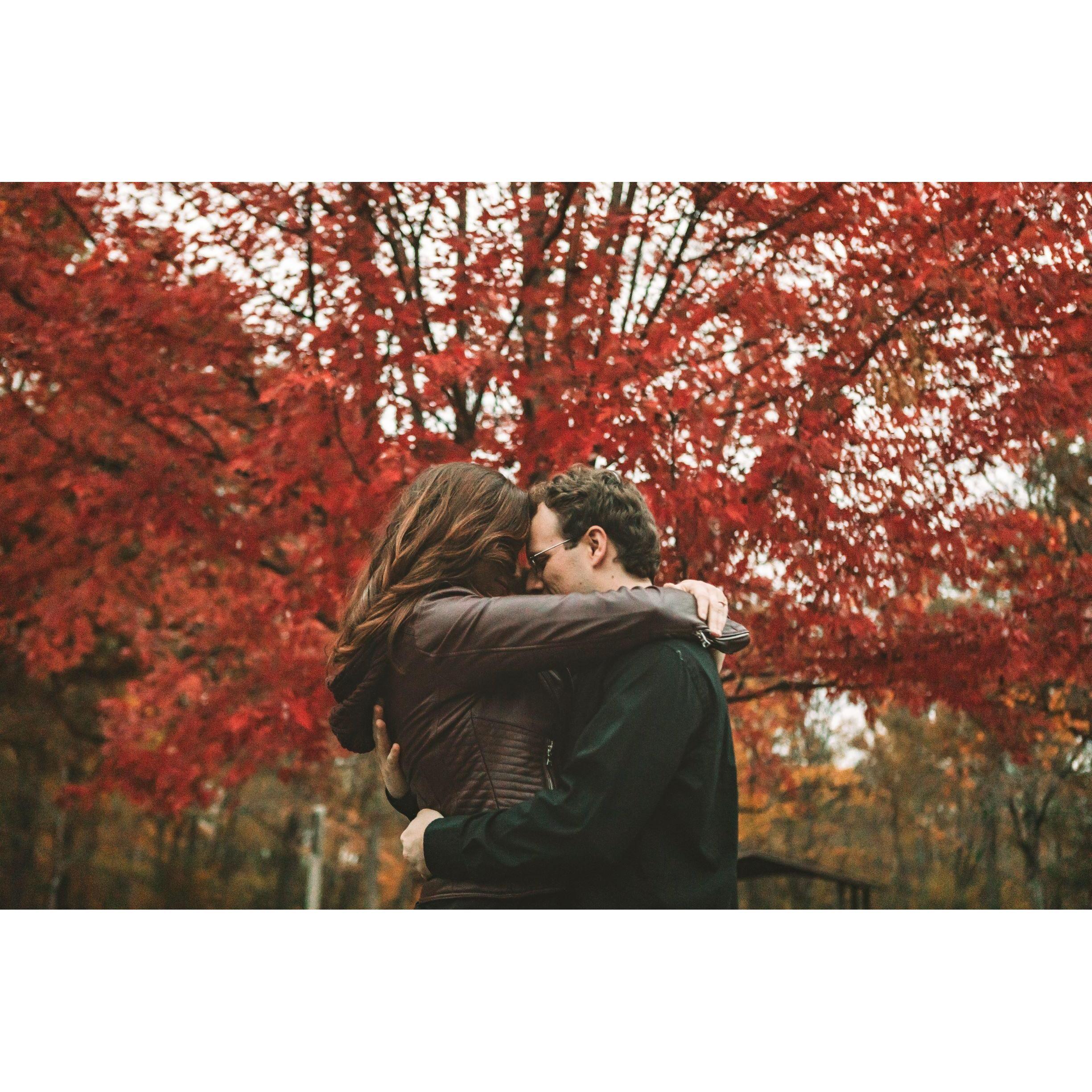 Our engagement photo shoot in Sharon Woods, one of our favorite places in Cincinnati!