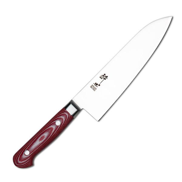 Suisin Premium Inox Rose Red Handle Santoku