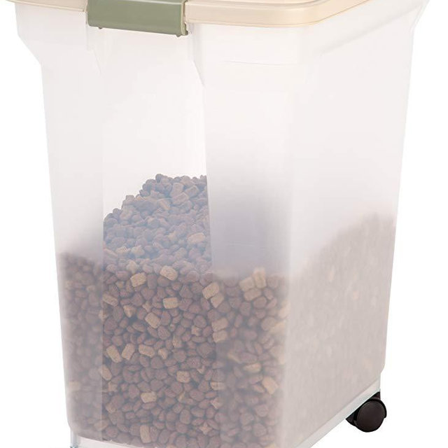 Iris Almond and Clear Airtight Pet Food Storage Container