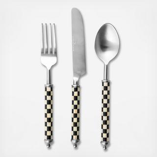 Courtly Check 3-Piece Flatware Place Setting, Service For 1