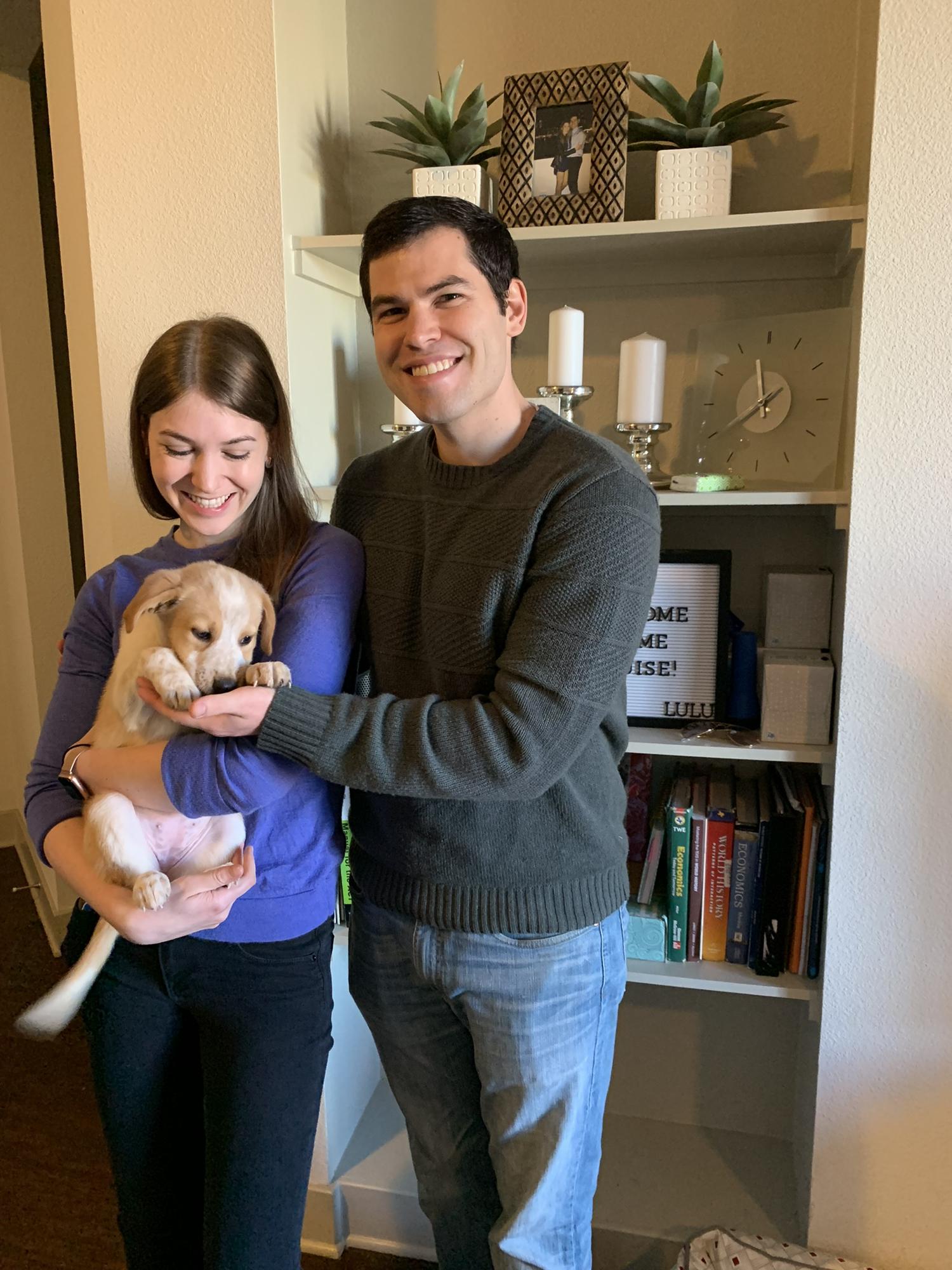 January, 2019- right after we adopted Louise.