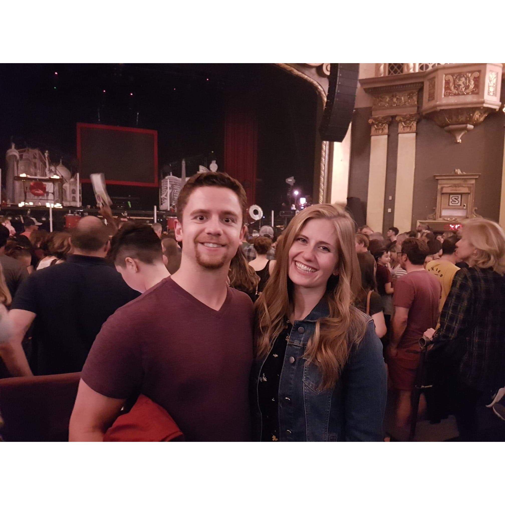 Getting ready to enjoy a Walk Off The Earth concert in Portland, Maine!