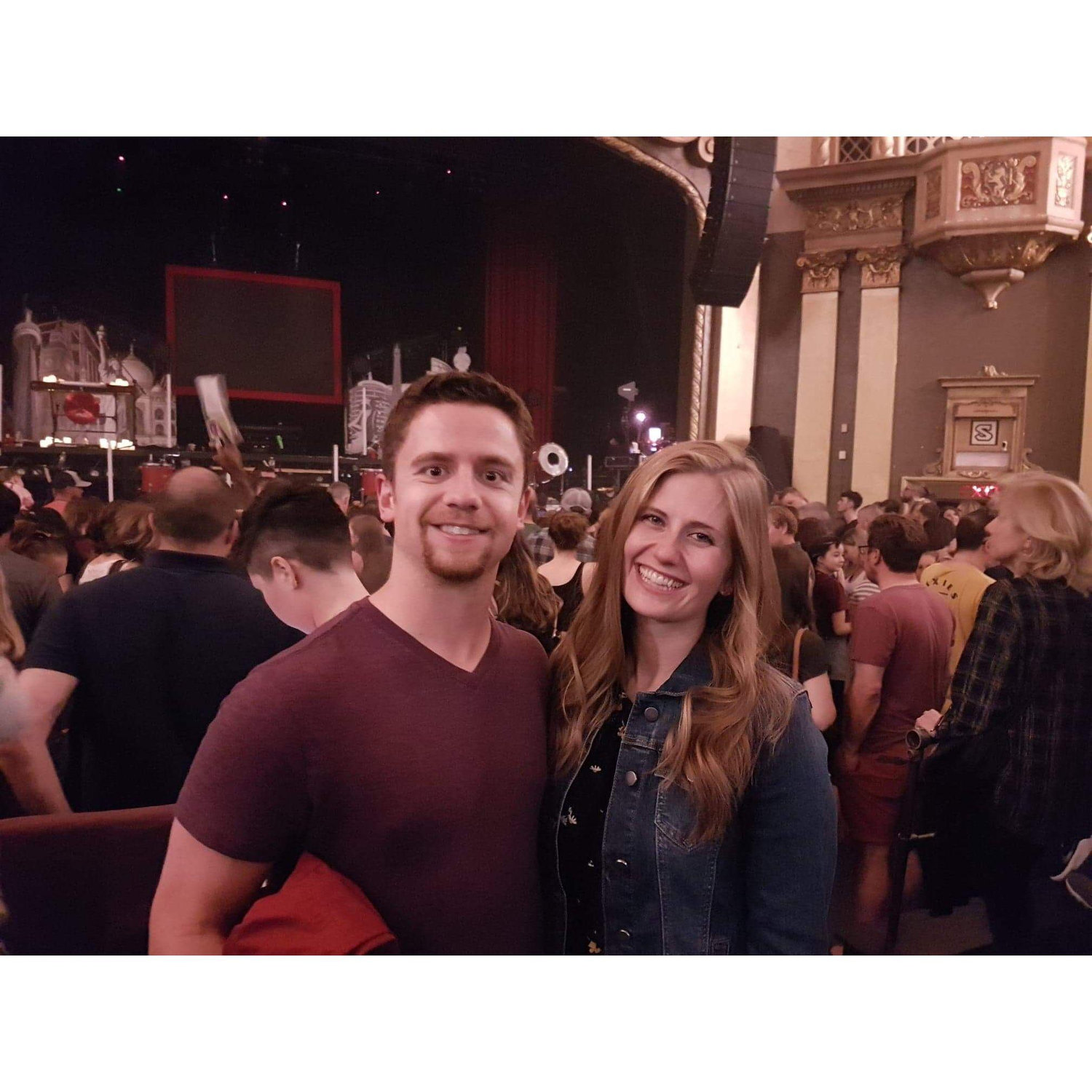 Getting ready to enjoy a Walk Off The Earth concert in Portland, Maine!