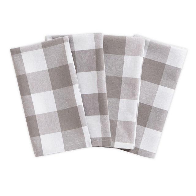 Farmhouse Living Buffalo Check Napkins in Grey (Set of 4)