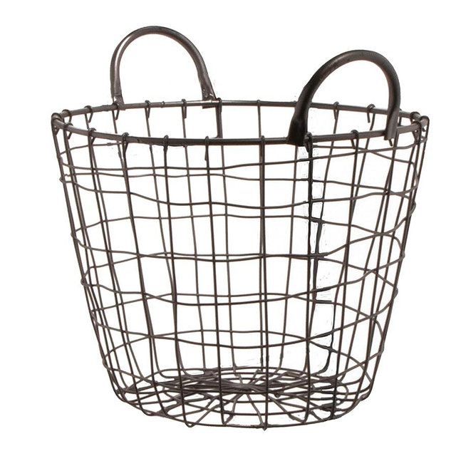 G.E.T. WB-319-MG Heavy Duty Iron Wire Hanging Utility Storage Basket with Handles, 11" x 7.75"
