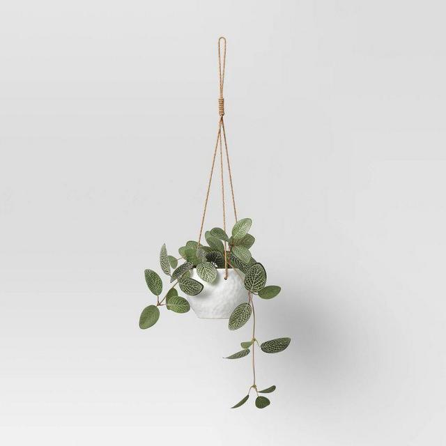 Greenery with Rustic Ceramic Pot Green - Threshold™