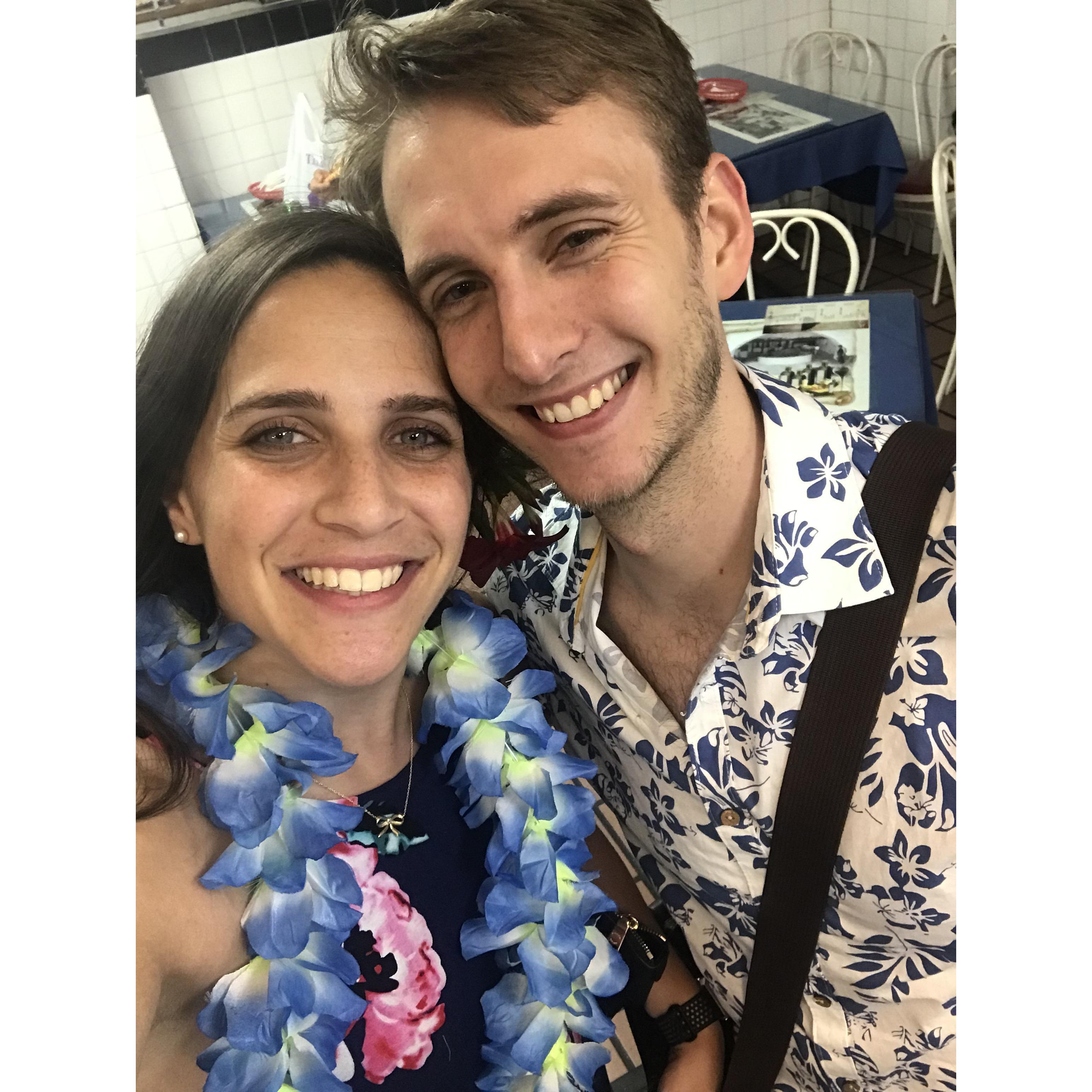Our hobbies include: leis, Hawaiian shirts, getting pizza at 2 am.