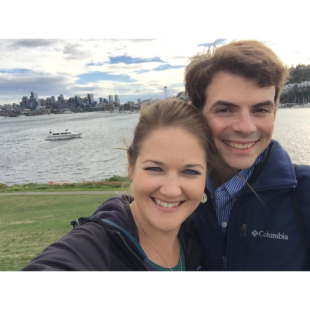 October 2017 - Seattle, Washington - taking in the view from Gas Works Park
