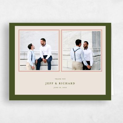 Beige Spring Wedding Thank You - Findley Portrait