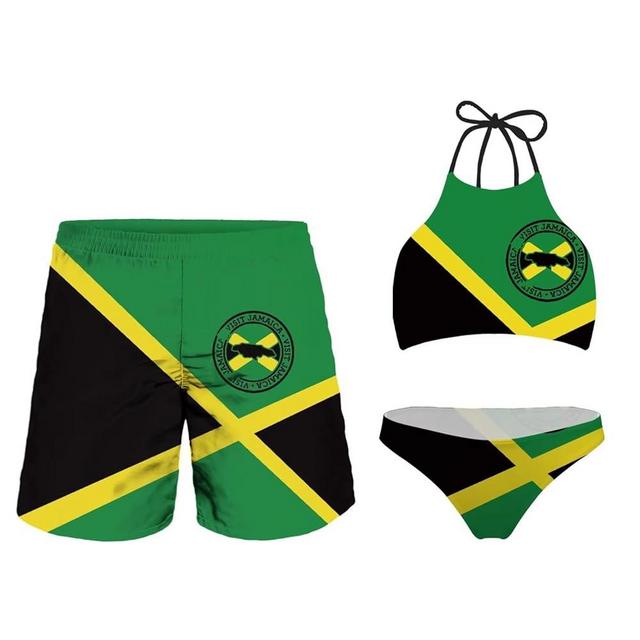 Howanight Couple Matching Swimsuit Two Pieces Bikini Set Women and Mens Bathing Suits