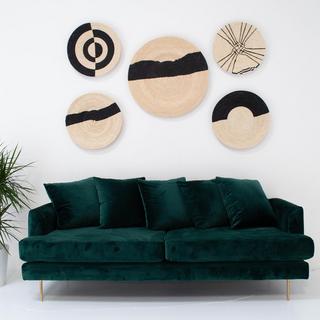 Striped Black Natural Wall Plate II