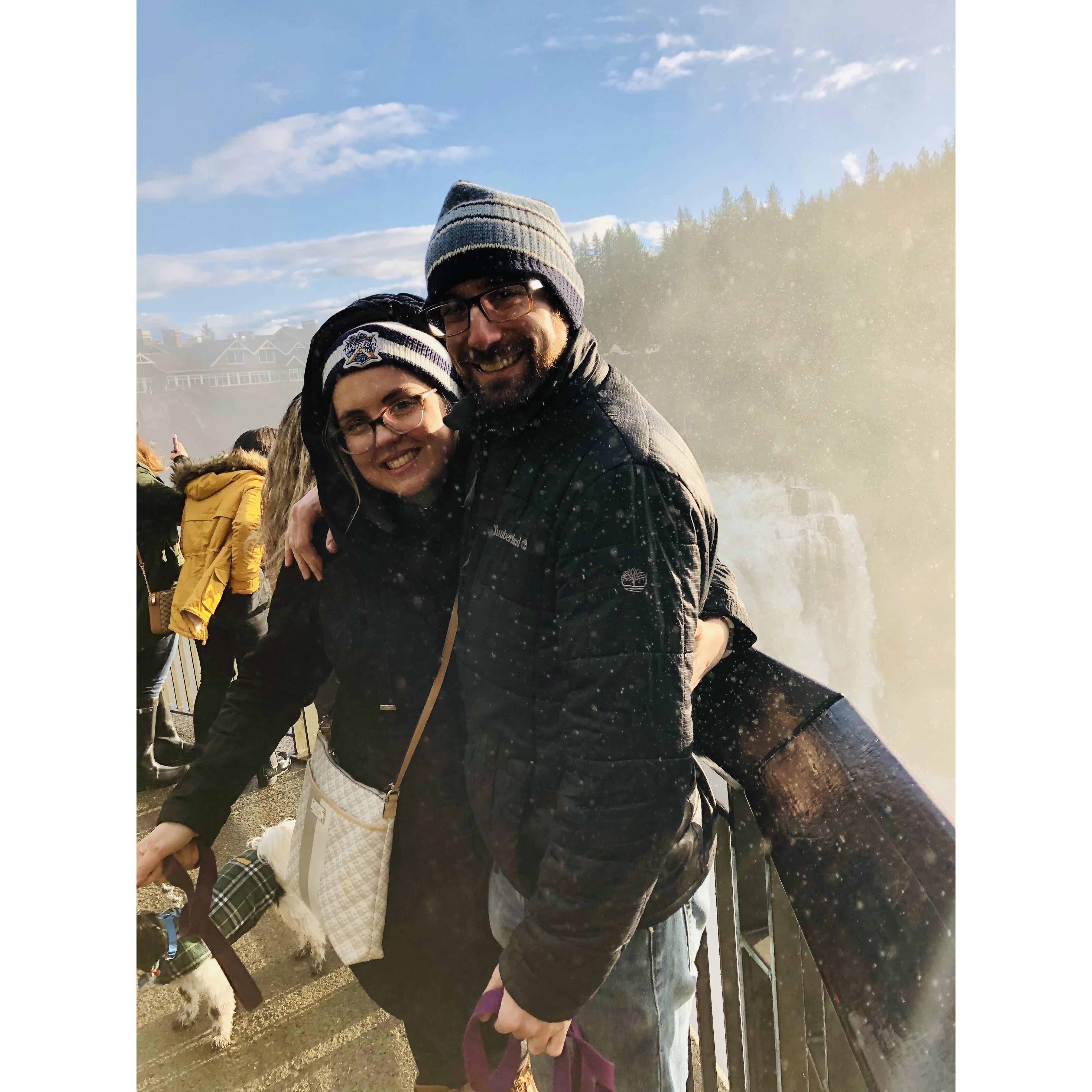 Day trip to Snoqualmie Falls with Aunt Janet and Elby in Seattle.