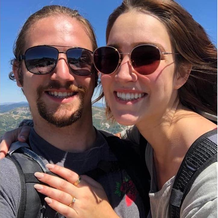 this photo was taken moments after Noah popped the question at the top of Mt. Judah, Truckee CA