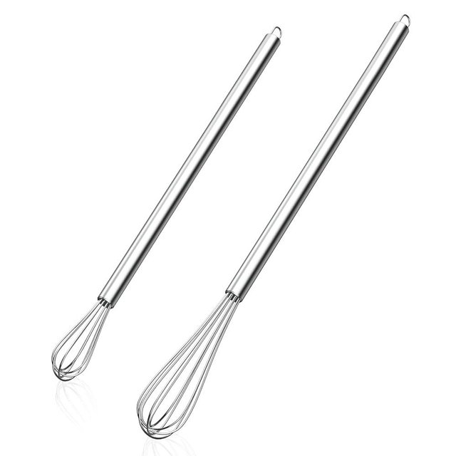 NileHome Mini Whisks Stainless Steel Whisk Set 9" 11"Kitchen Small Wisk Balloon Wire Tiny Whisks for Cooking, Whisking, Blending, Beating, Stirring 2 Pack