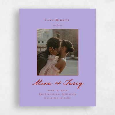 Purple Wedding Save the Date - Finnian Photo