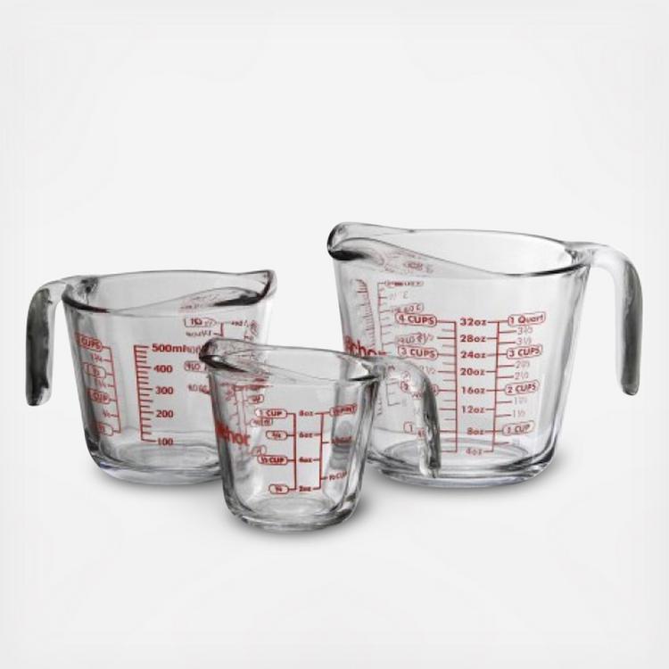3-Piece Glass Measuring Cup Set
