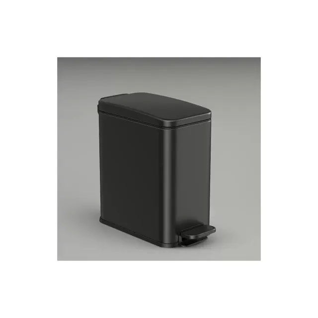 1.3 Gallon Bathroom Trash Can, Small Trash Bin with Lid, Slim for Small Spaces, Stainless Steel Garbage Can, Soft Close