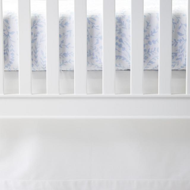 Serena & Lily Border Frame Crib Skirt (White)
