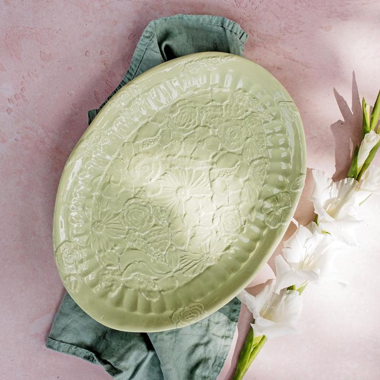 Vietri ヴィエトリ　オーブン皿　イタリア製 VIETRI, Pietra Fiori Oval Platter | Zola