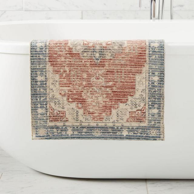 Heirloom Bath Mat, Marina Blue, 20"x34"