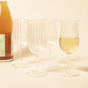 Tulip Wine Glasses by Sophie Lou Jacobsen, Set of 4