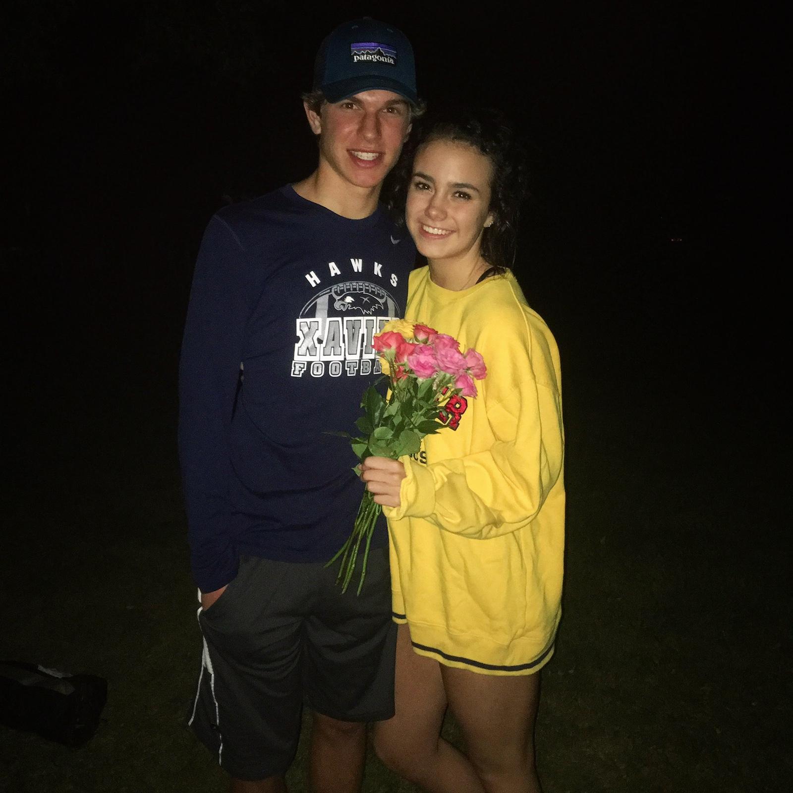 This was the night Sam asked me to senior year hoco! He surprised me on an outdoor movie night with friends with a video of him singing. I would DIE to see this video again