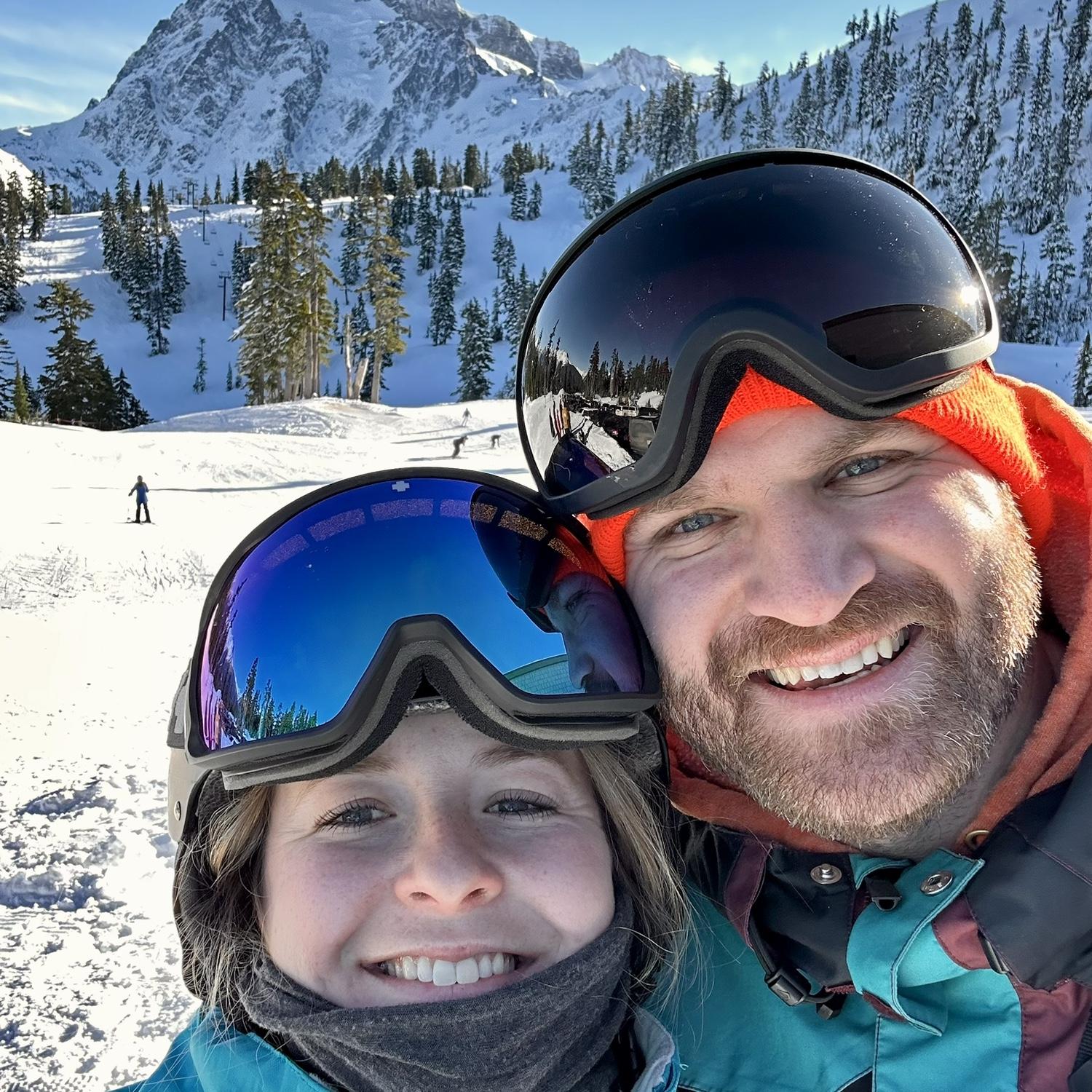 We love a bluebird day on the slopes.