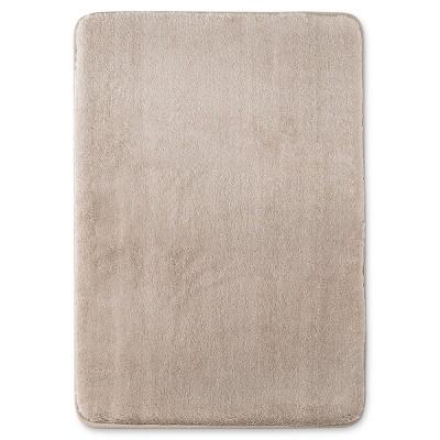 Velveteen Memory Foam Bath Rug - Room Essentials™, Pigeon Gray