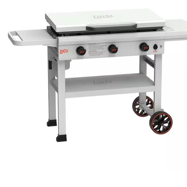 36 in. 3-Burner Classic SmartTemp Propane Flat Top Grill/Griddle in Chalk Finish