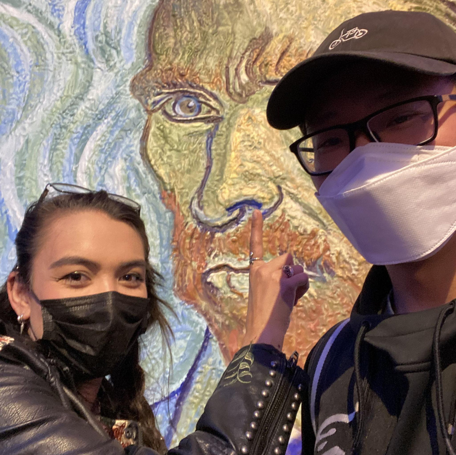 Andrea's Birthday at the interactive Van Gogh exhibit - Aug 2021