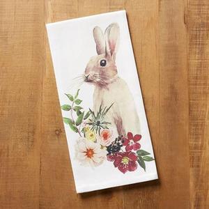 Floral Bunny Tea Towel