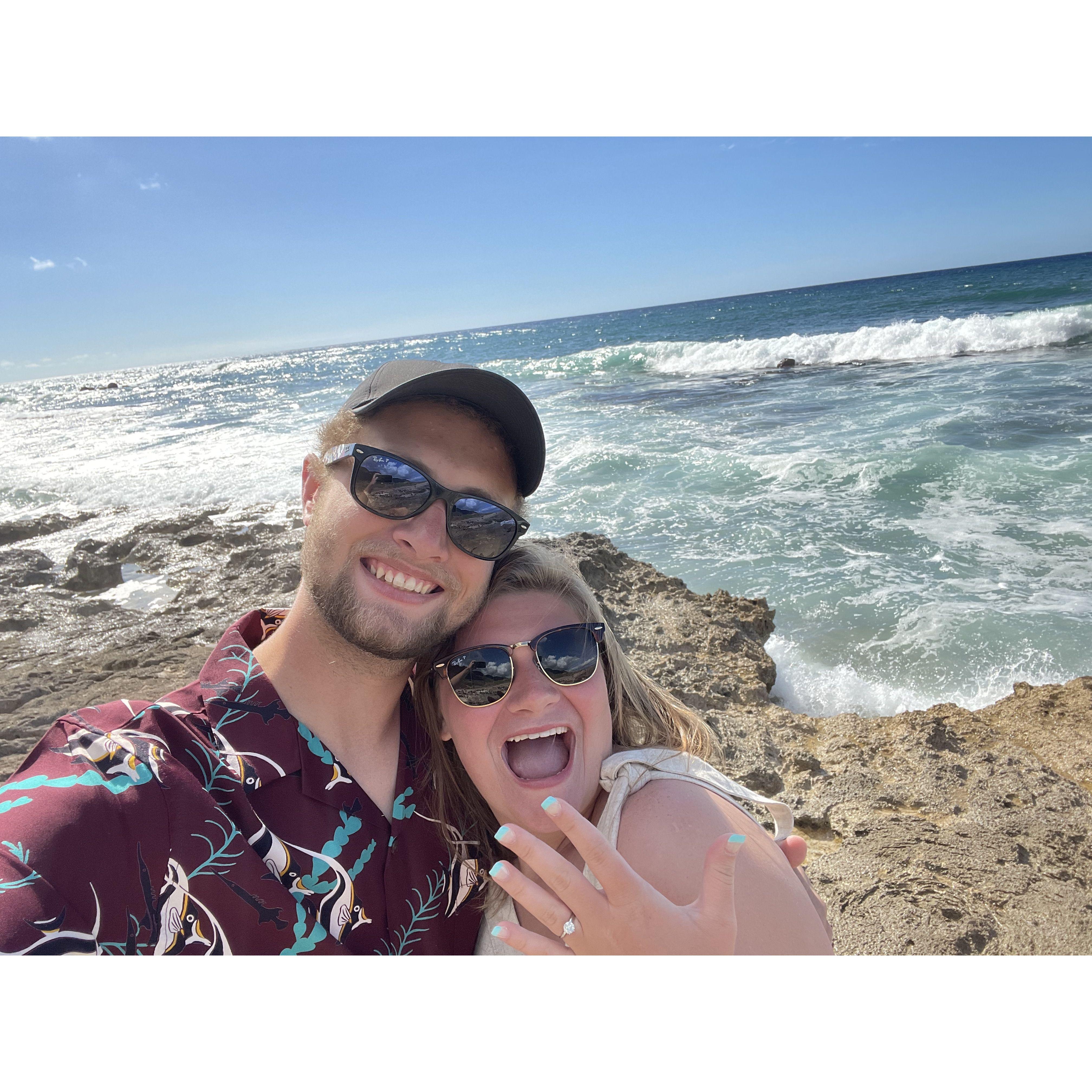 We're engaged in Hawaii!