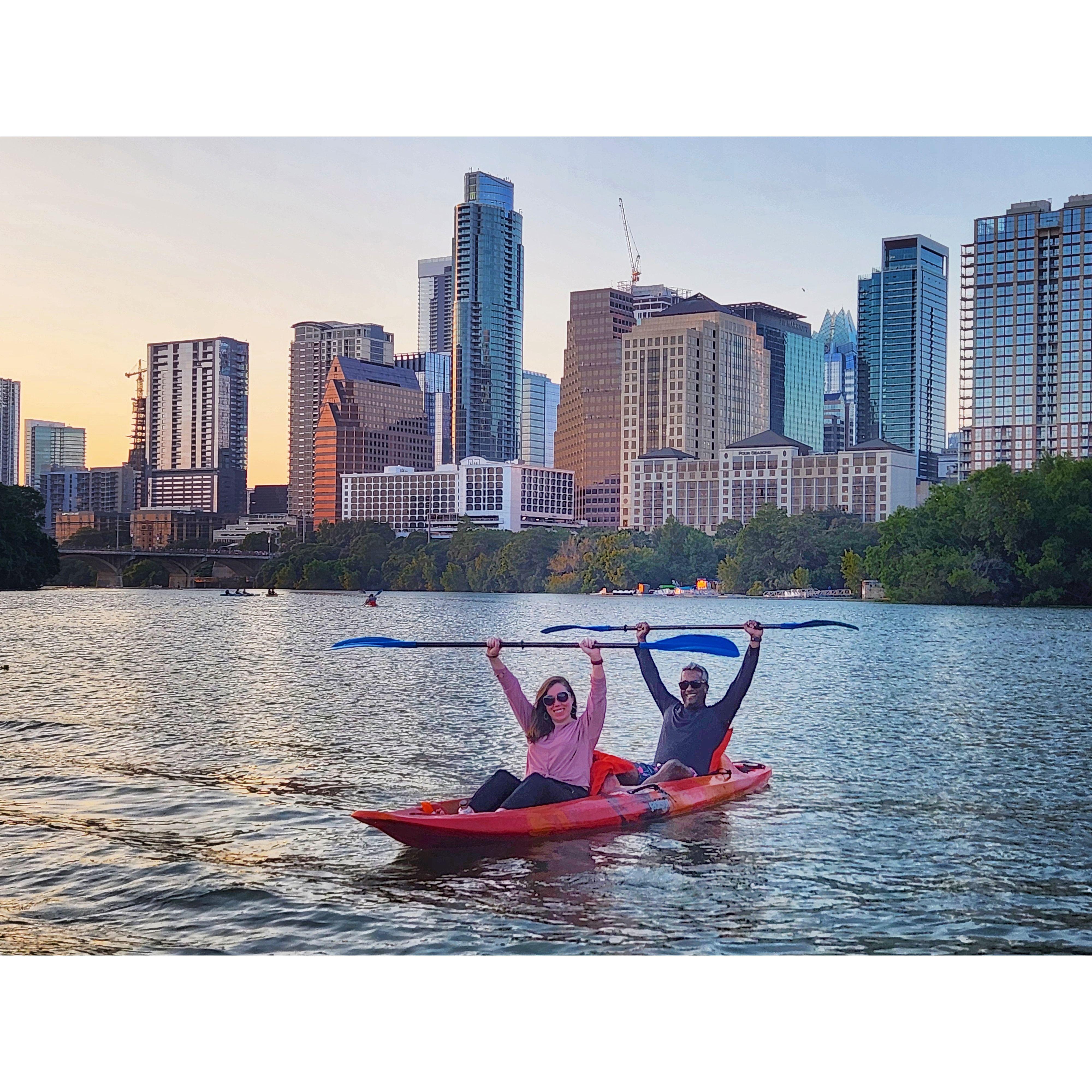 Tandem kayaking: the ultimate marriage prep. If we can survive this, we can survive anything.