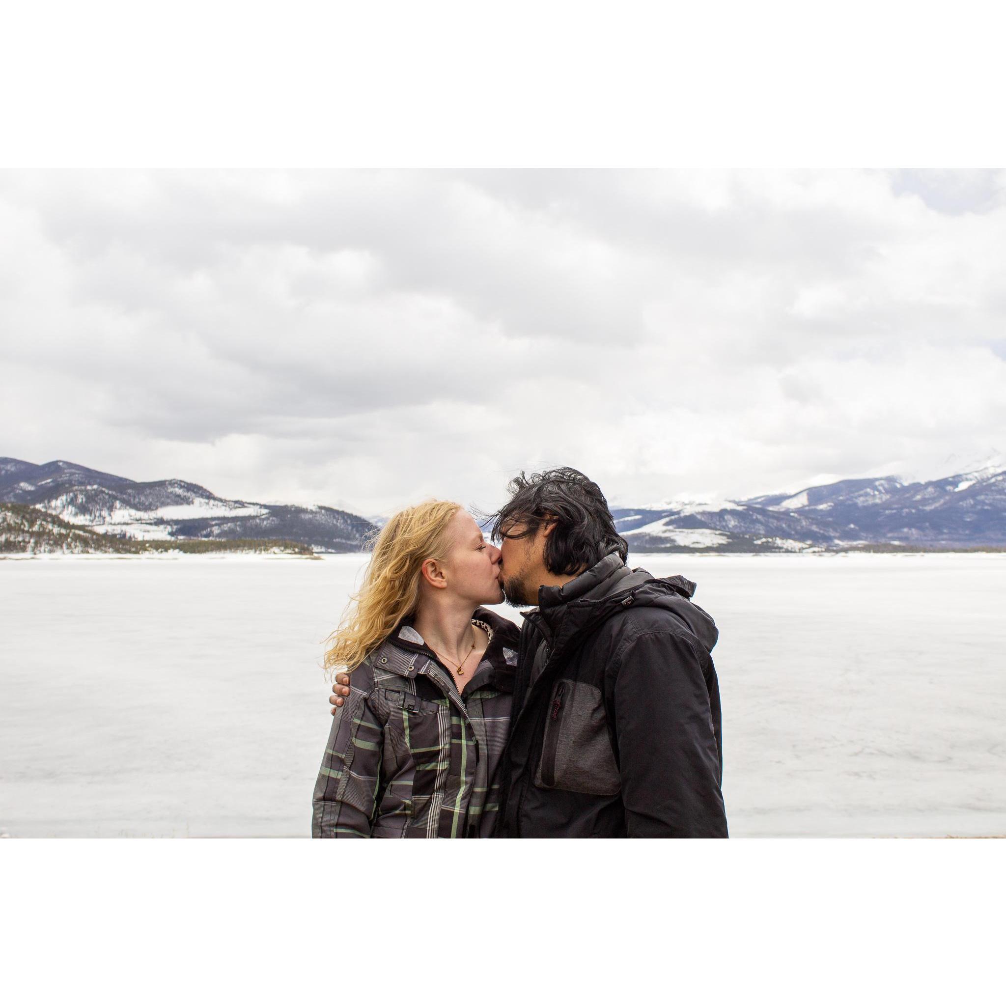 Love by a frozen lake. Sounds like a romance novel!