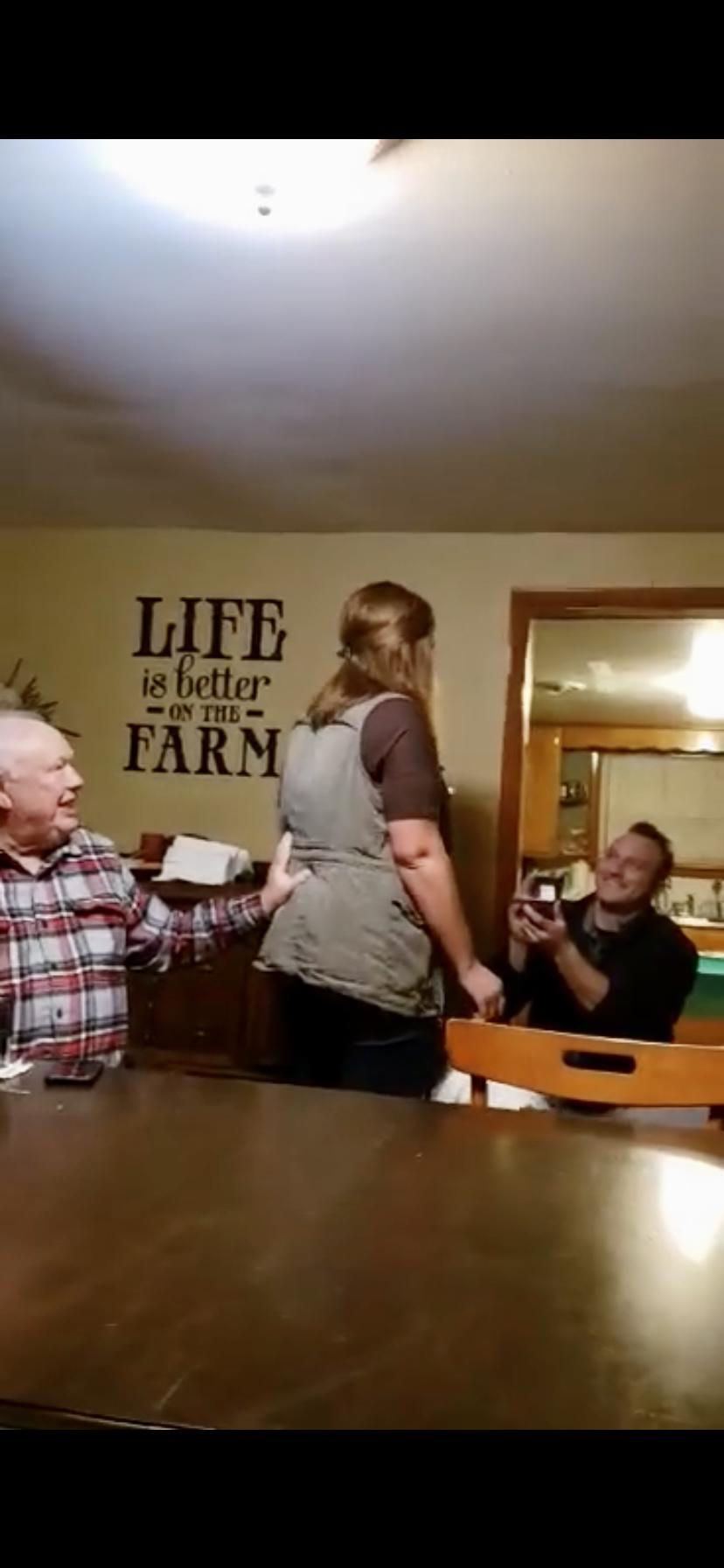 When Jacob proposed! My families farm house :)