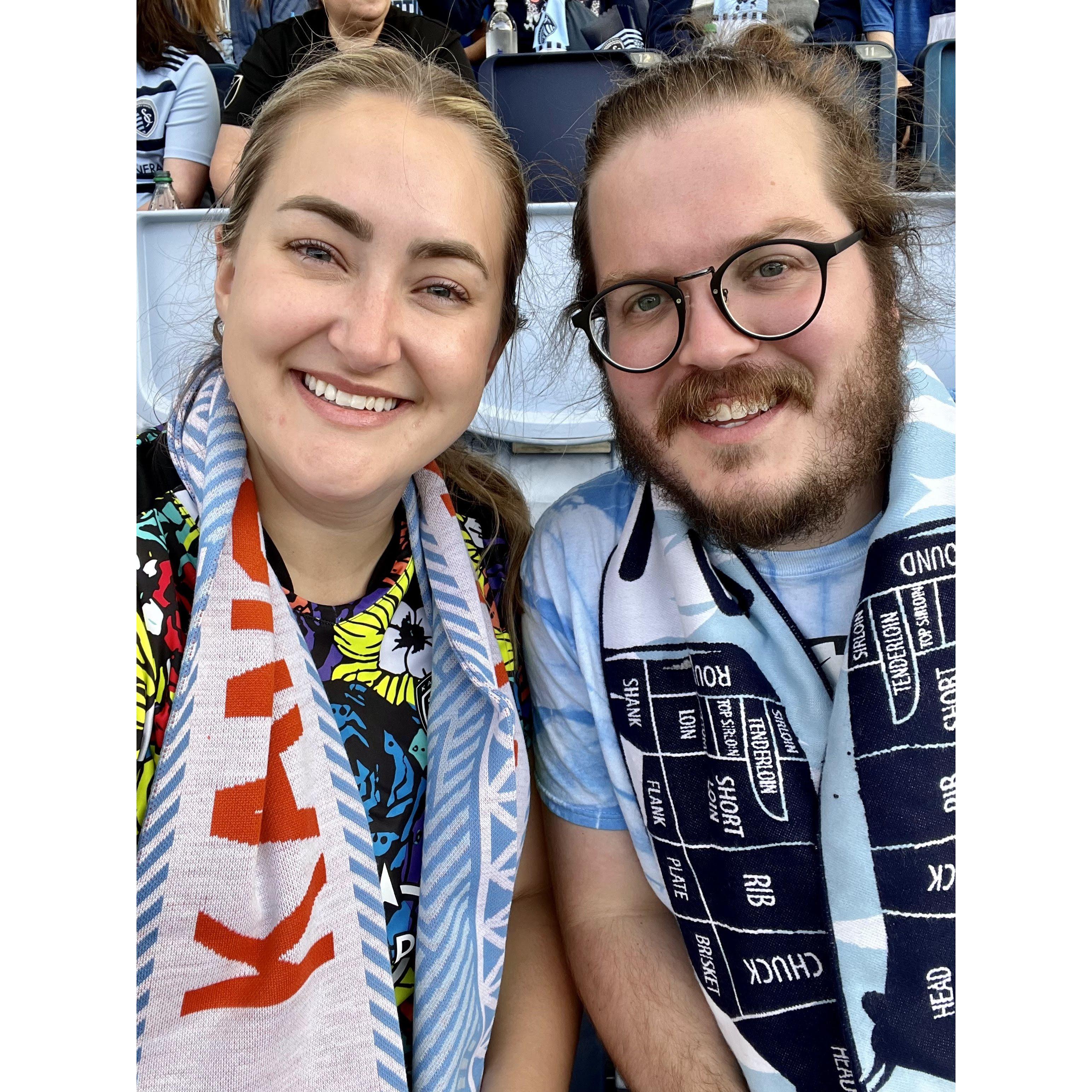 Cheering on Sporting KC