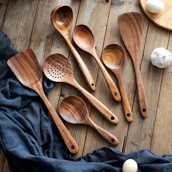 Natural Teakwood Spatulas Set