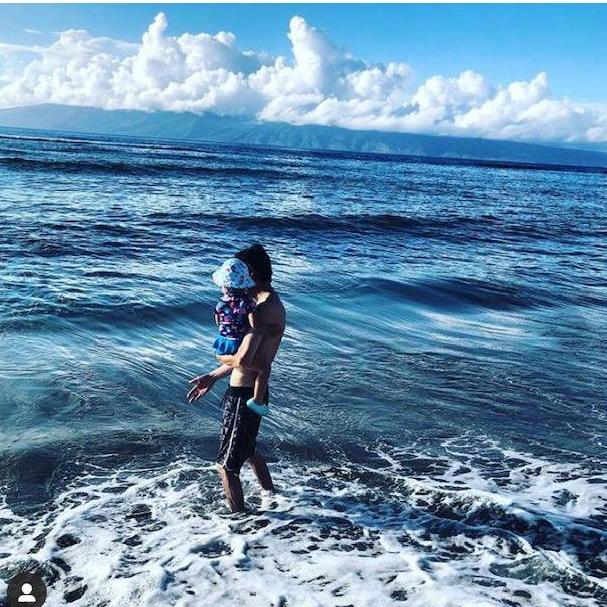 Rosalie's first trip to Hawaii and the ocean October 2019