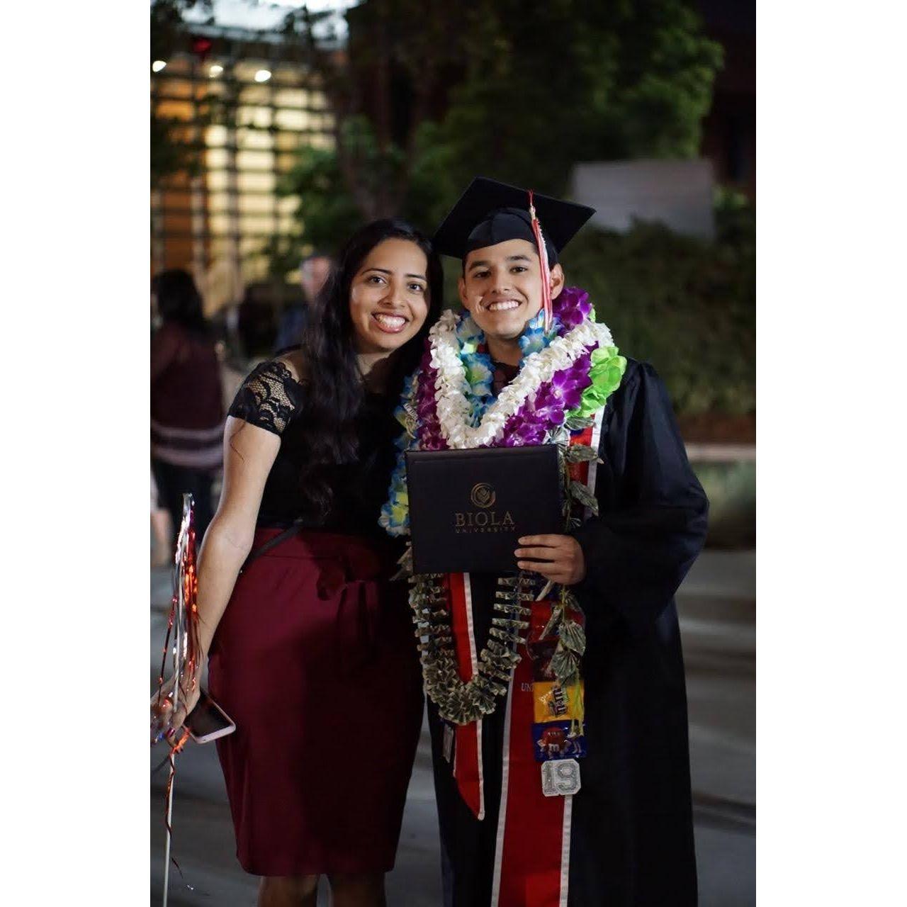 when he graduated Biola